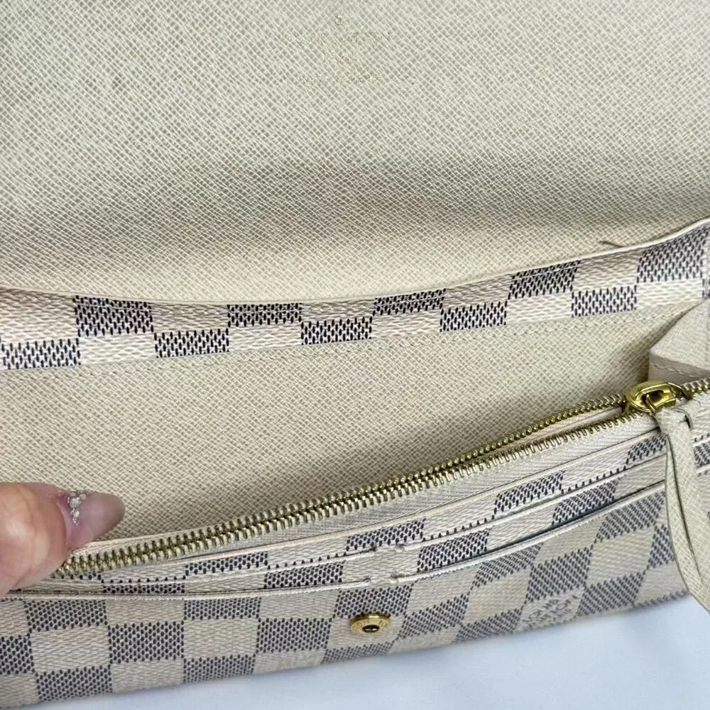 Louis Vuitton Emilie Wallet Damier Azur